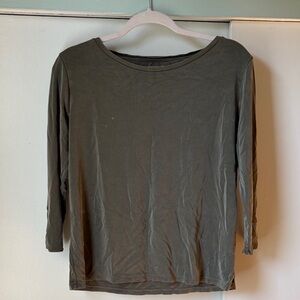 Elegant Olive Long Sleeve Top